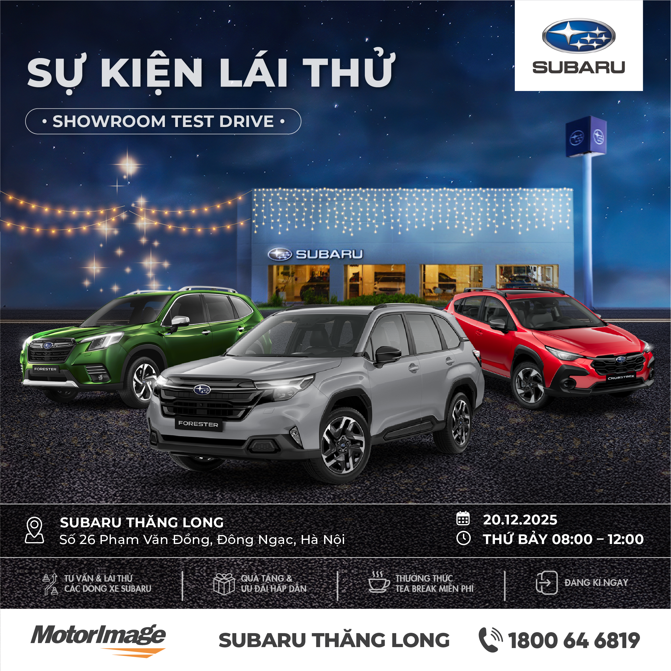 🎄 SỰ KIỆN LÁI THỬ SUBARU MÙA GIÁNG SINH – NHẬN QUÀ BẤT NGỜ TẠI SUBARU THĂNG LONG 🎁